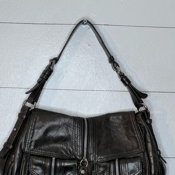 FRANCESCO BIASIA BROWN LEATHER BAG - Picture 4 of 15